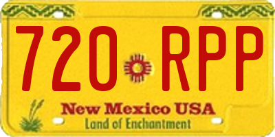 NM license plate 720RPP