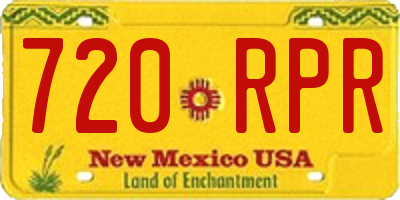 NM license plate 720RPR