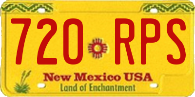 NM license plate 720RPS