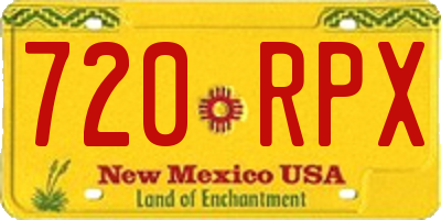 NM license plate 720RPX