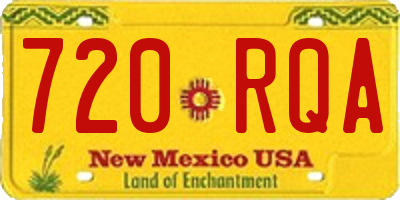 NM license plate 720RQA