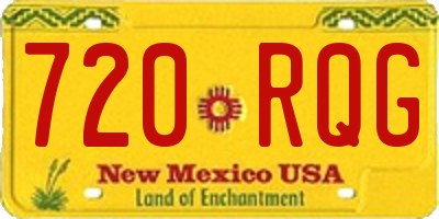 NM license plate 720RQG