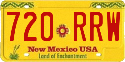 NM license plate 720RRW