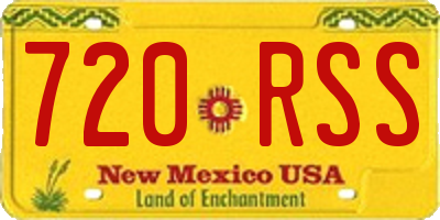 NM license plate 720RSS
