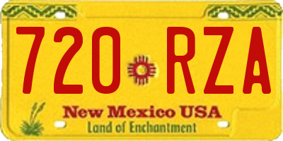 NM license plate 720RZA