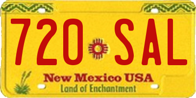 NM license plate 720SAL