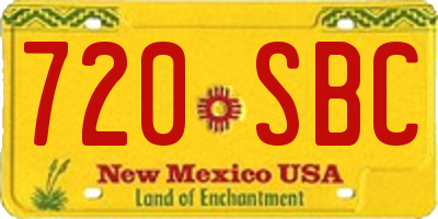 NM license plate 720SBC