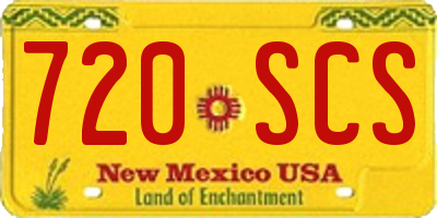 NM license plate 720SCS
