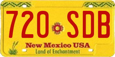 NM license plate 720SDB
