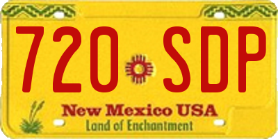 NM license plate 720SDP