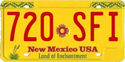 NM license plate 720SFI