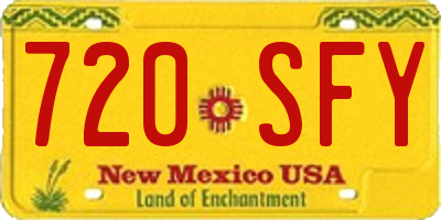 NM license plate 720SFY