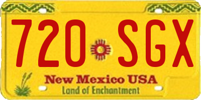 NM license plate 720SGX