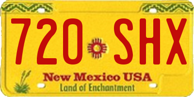 NM license plate 720SHX