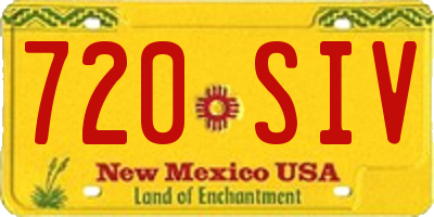 NM license plate 720SIV