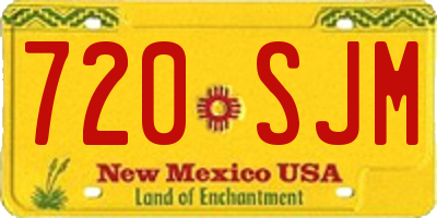 NM license plate 720SJM