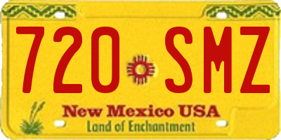 NM license plate 720SMZ