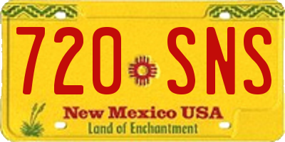 NM license plate 720SNS