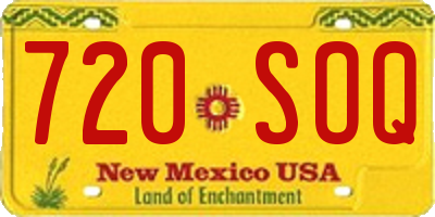NM license plate 720SOQ