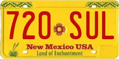NM license plate 720SUL