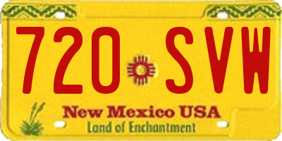 NM license plate 720SVW