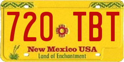 NM license plate 720TBT