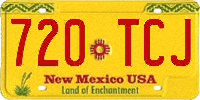 NM license plate 720TCJ