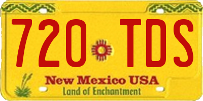 NM license plate 720TDS