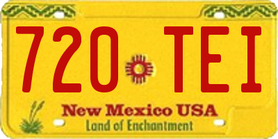 NM license plate 720TEI