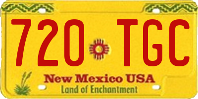 NM license plate 720TGC