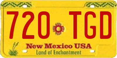 NM license plate 720TGD