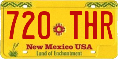 NM license plate 720THR