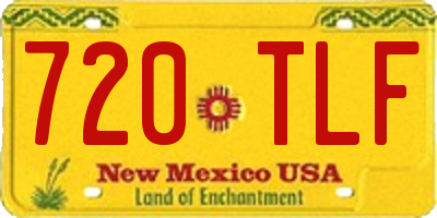 NM license plate 720TLF