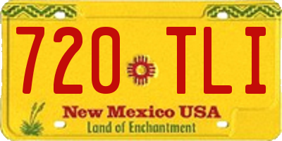 NM license plate 720TLI