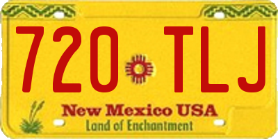 NM license plate 720TLJ