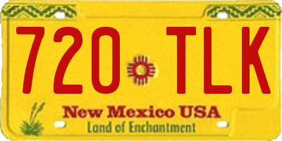 NM license plate 720TLK