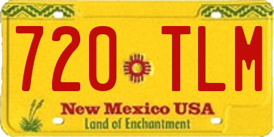NM license plate 720TLM