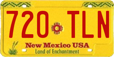NM license plate 720TLN