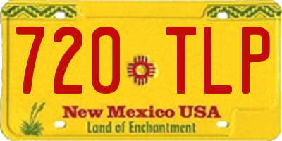 NM license plate 720TLP
