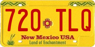 NM license plate 720TLQ