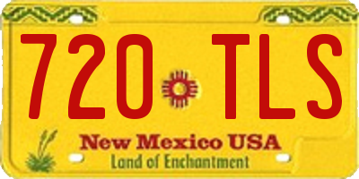 NM license plate 720TLS