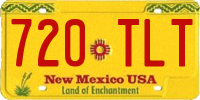 NM license plate 720TLT