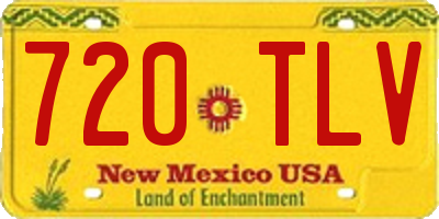 NM license plate 720TLV