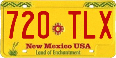 NM license plate 720TLX