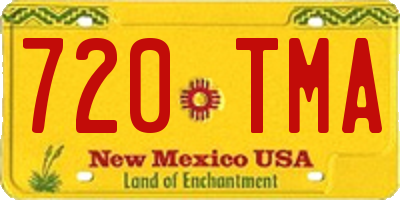 NM license plate 720TMA