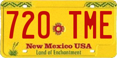 NM license plate 720TME