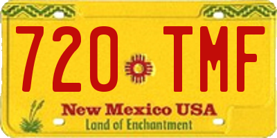 NM license plate 720TMF