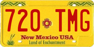 NM license plate 720TMG