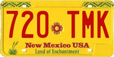 NM license plate 720TMK