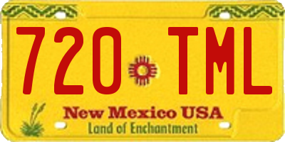 NM license plate 720TML